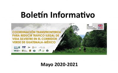 Boletín informativo «Coordinación Transfronteriza para Reducir el Tráfico Ilegal de Vida Silvestre en el Corredor Verde de Guatemala-México»