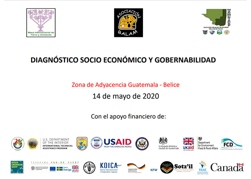 Diagnóstico Socioeconómico y Gobernabilidad, Zona de Adyacencia Guatemala-Belice.