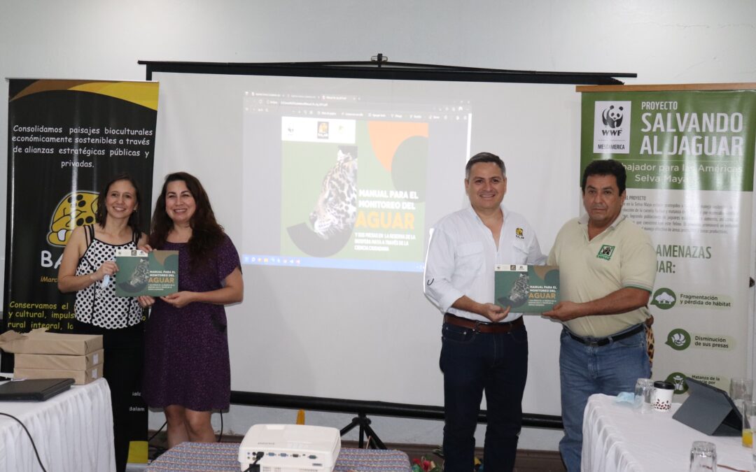 Asociación Balam y WWF realizan entrega del Manual para Monitoreo del Jaguar en la Reserva de la Biosfera Maya